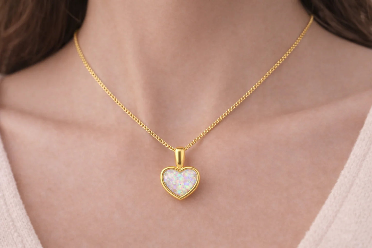 Solid Gold Heart Keepsake Pendant