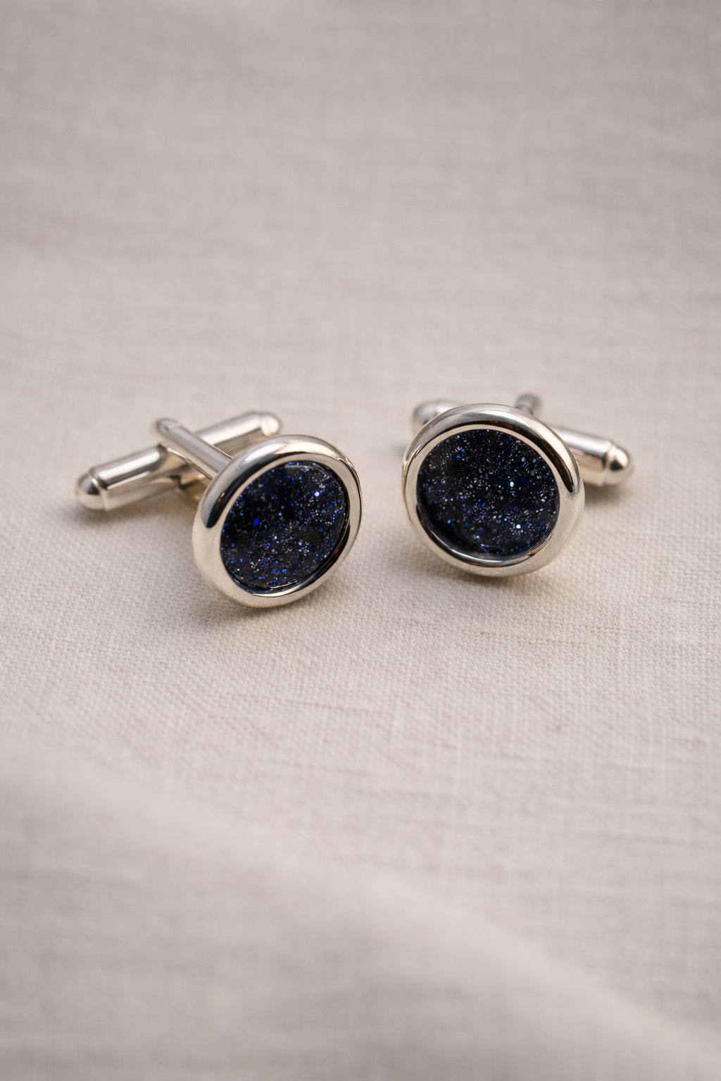 Tarn - Sterling Silver Inclusion Cufflinks