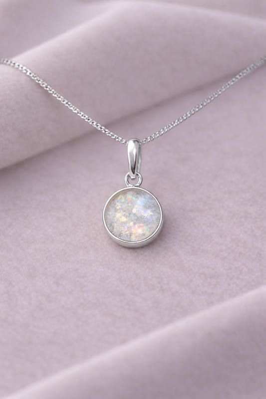 Sterling Silver Round Keepsake Pendant