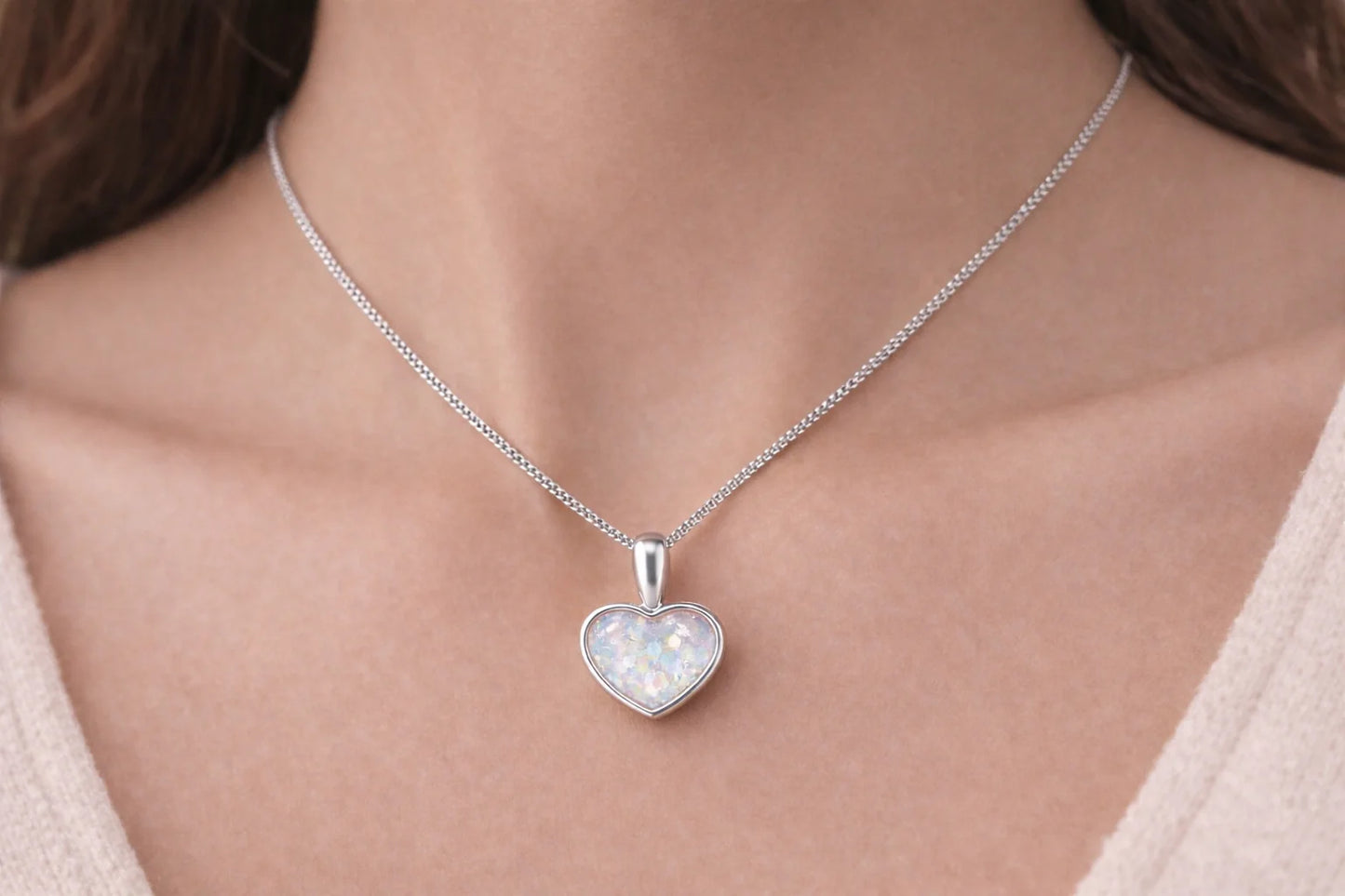 Sterling Silver Heart Keepsake Pendant