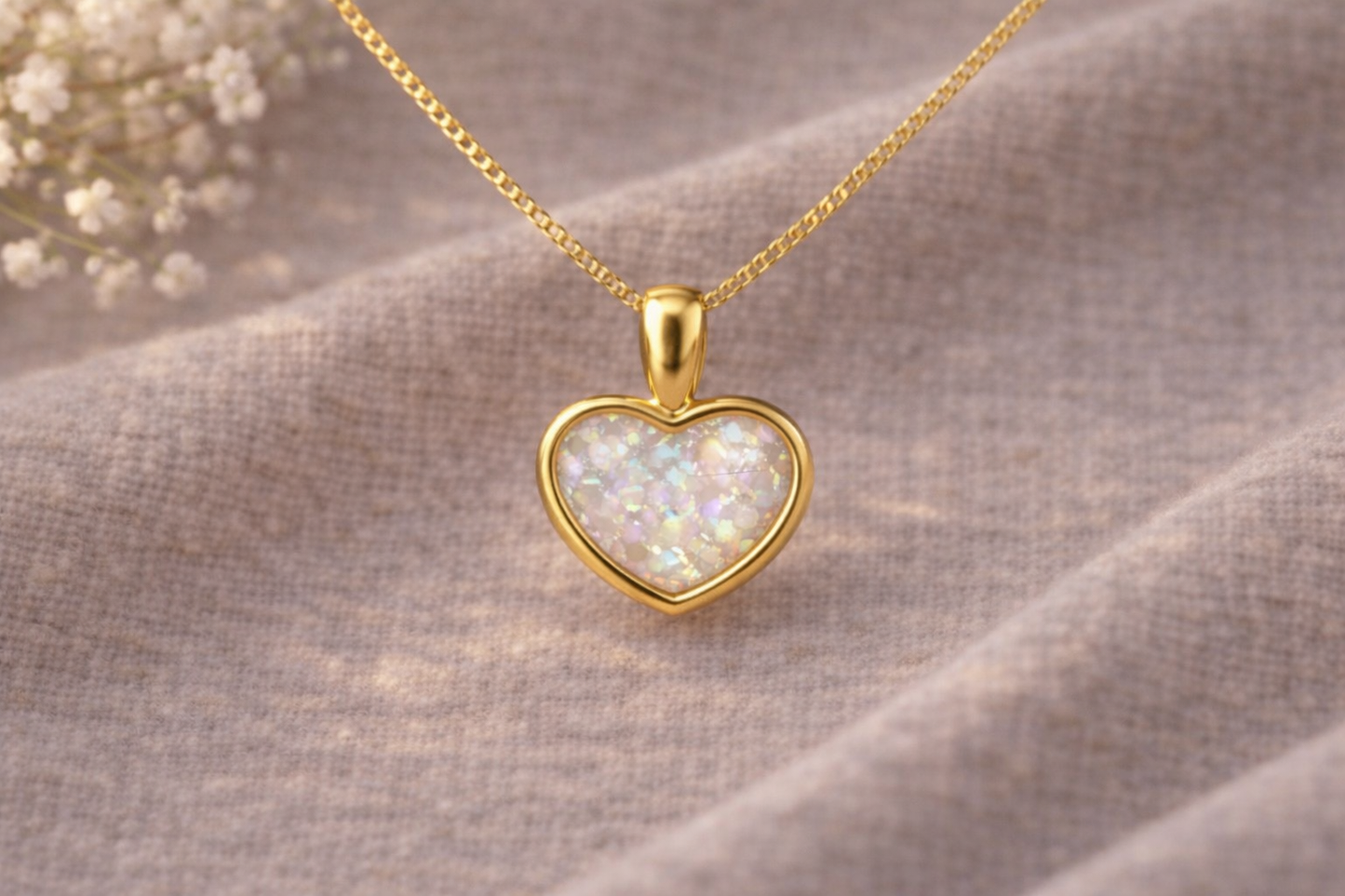Solid Gold Heart Keepsake Pendant