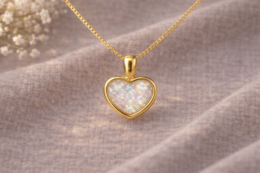 Solid Gold Heart Keepsake Pendant