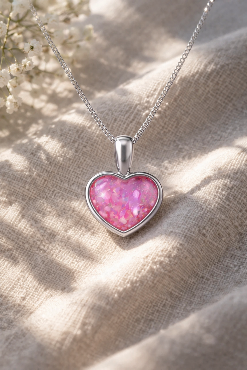 Sterling Silver Heart Keepsake Pendant