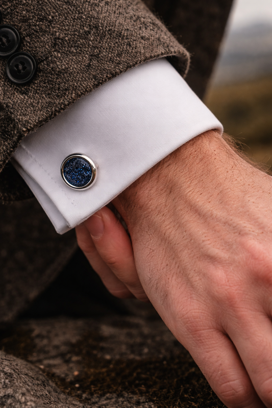 Tarn - Sterling Silver Inclusion Cufflinks