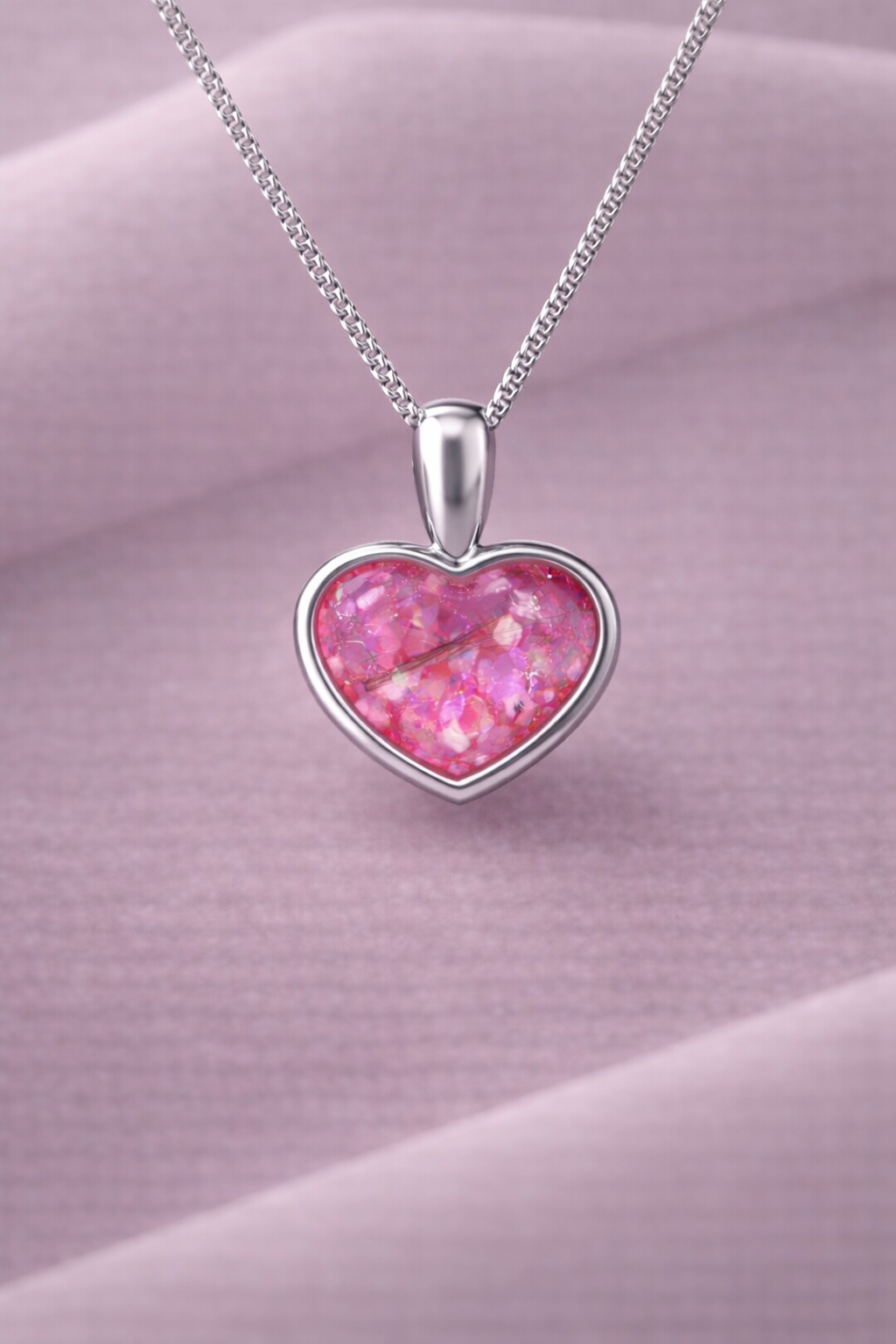 Sterling Silver Heart Keepsake Pendant