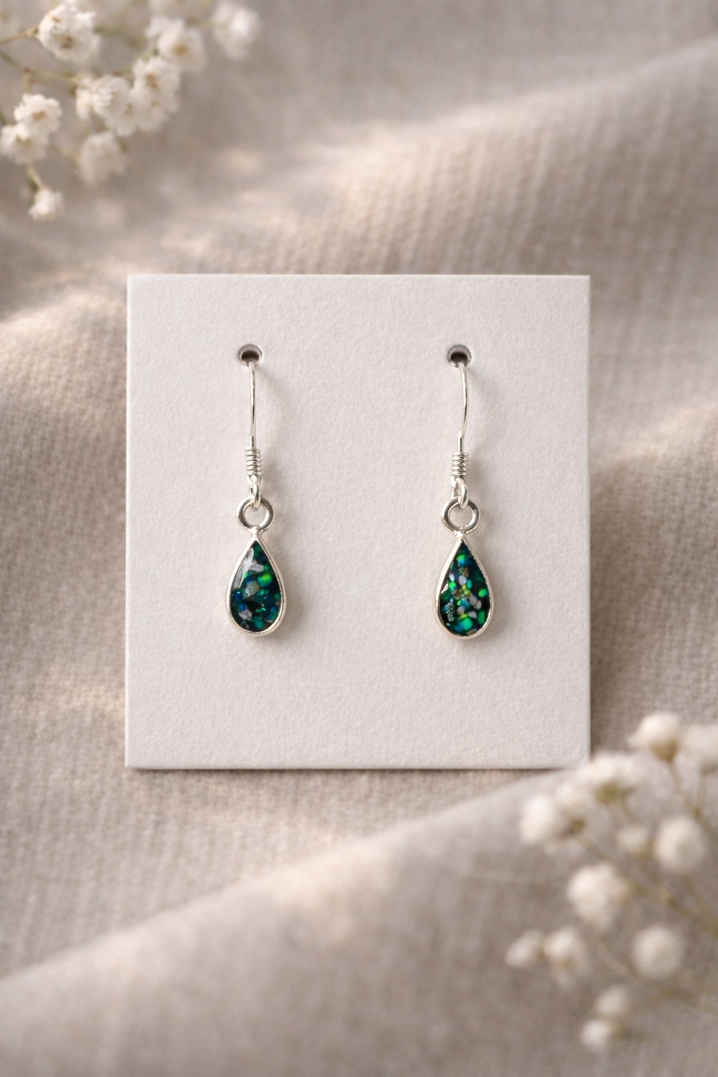 Sterling Silver Tear Drop Dangle Earrings