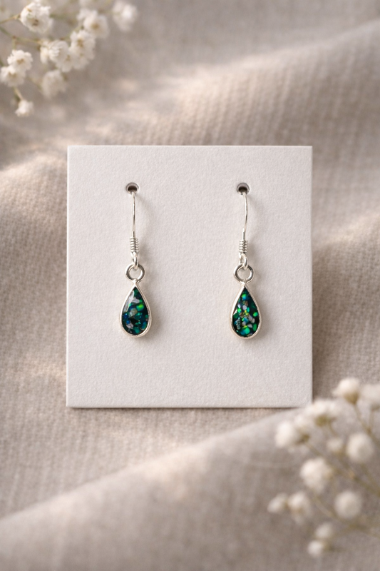 Sterling Silver Tear Drop Dangle Earrings