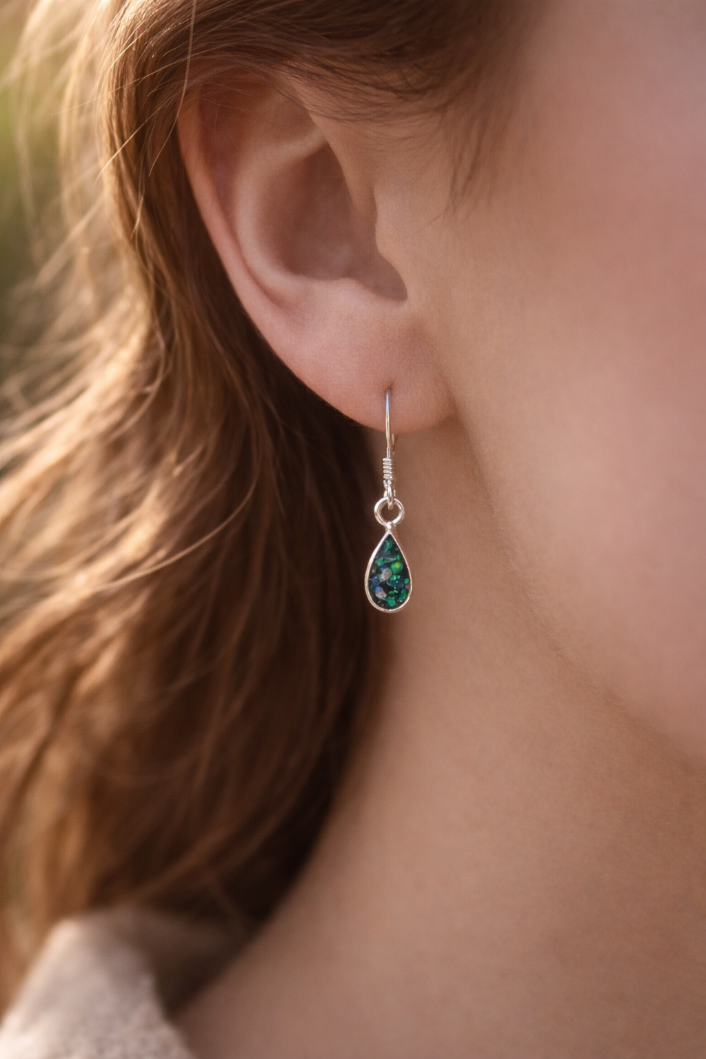 Sterling Silver Tear Drop Dangle Earrings