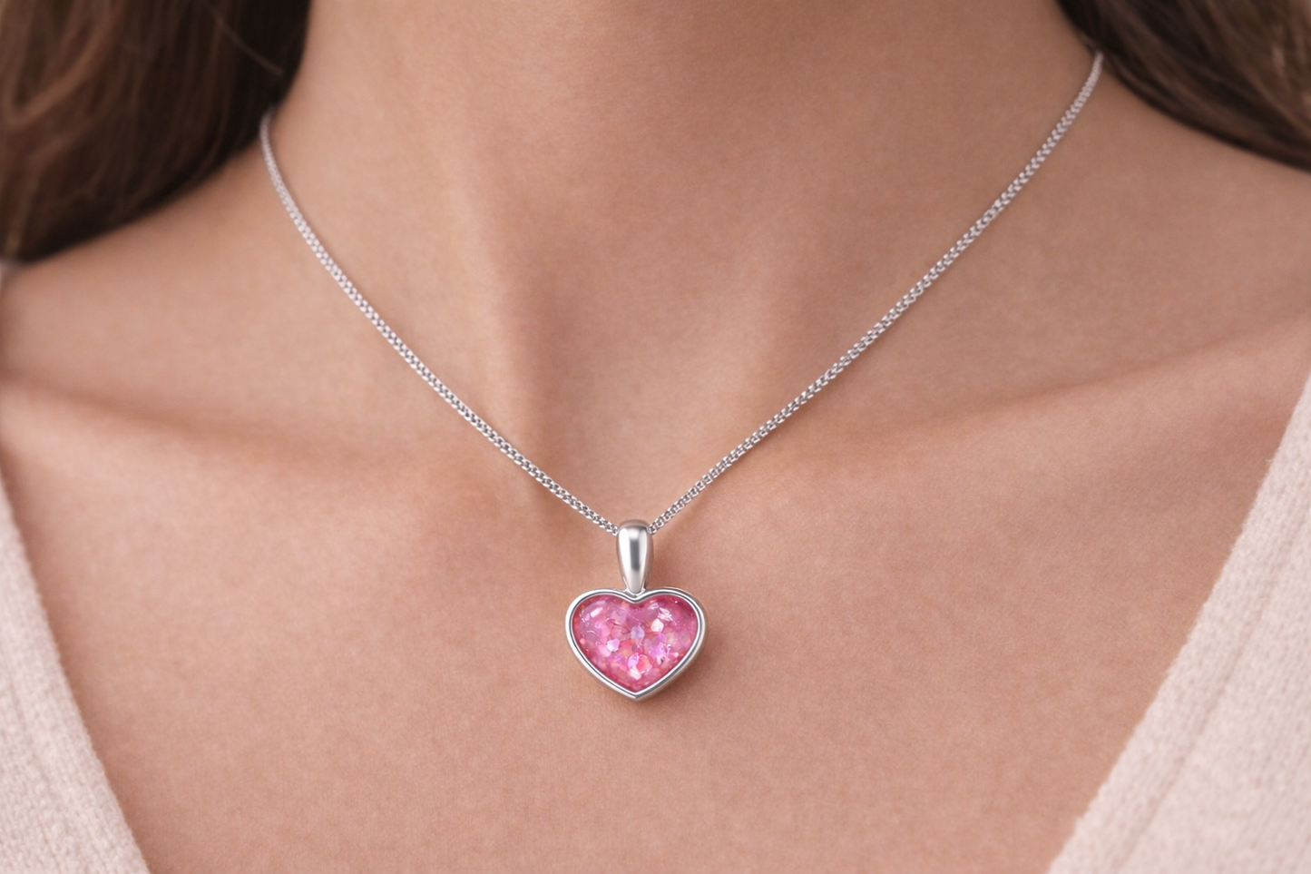 Sterling Silver Heart Keepsake Pendant